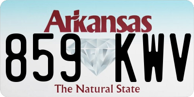 AR license plate 859KWV
