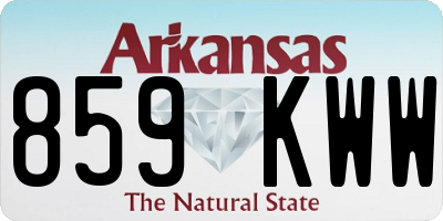 AR license plate 859KWW