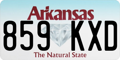 AR license plate 859KXD