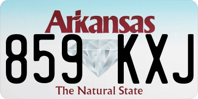 AR license plate 859KXJ