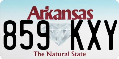 AR license plate 859KXY