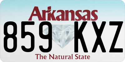 AR license plate 859KXZ