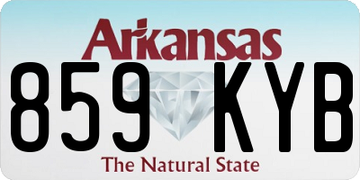 AR license plate 859KYB