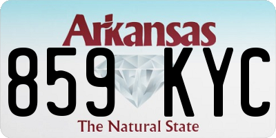 AR license plate 859KYC