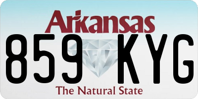 AR license plate 859KYG