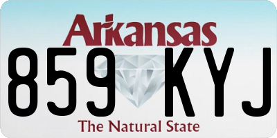 AR license plate 859KYJ