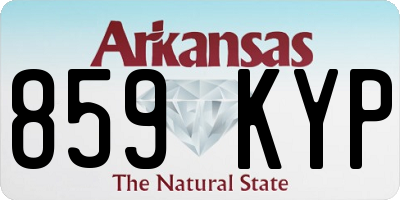 AR license plate 859KYP