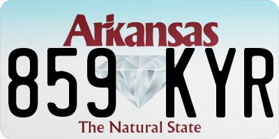 AR license plate 859KYR