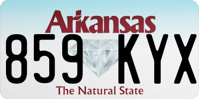 AR license plate 859KYX