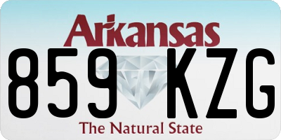 AR license plate 859KZG