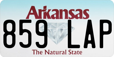 AR license plate 859LAP