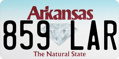 AR license plate 859LAR