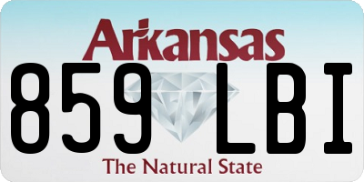 AR license plate 859LBI