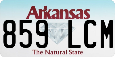 AR license plate 859LCM