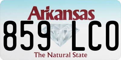 AR license plate 859LCO