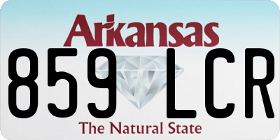 AR license plate 859LCR
