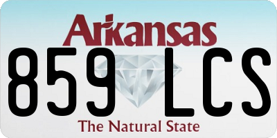 AR license plate 859LCS