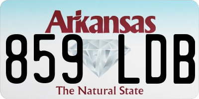 AR license plate 859LDB