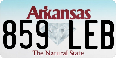 AR license plate 859LEB