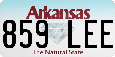 AR license plate 859LEE