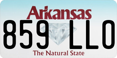 AR license plate 859LLO
