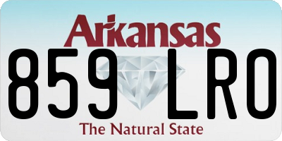 AR license plate 859LRO