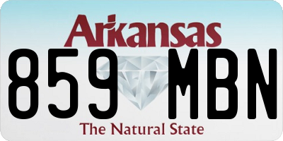 AR license plate 859MBN