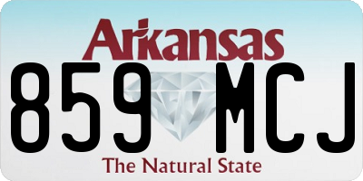 AR license plate 859MCJ