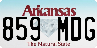 AR license plate 859MDG