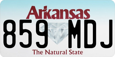 AR license plate 859MDJ