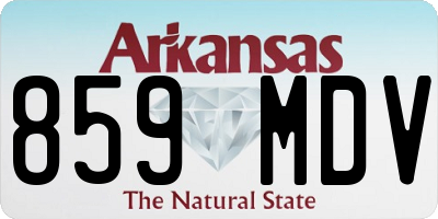 AR license plate 859MDV