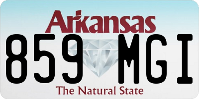 AR license plate 859MGI