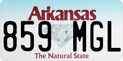 AR license plate 859MGL
