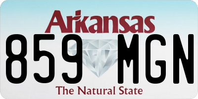 AR license plate 859MGN