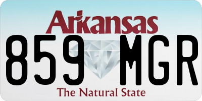 AR license plate 859MGR