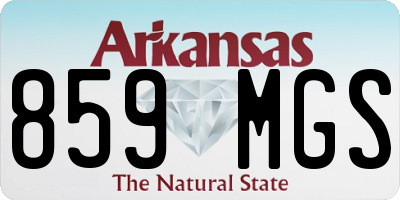 AR license plate 859MGS