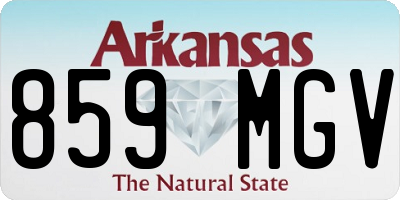 AR license plate 859MGV
