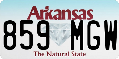AR license plate 859MGW