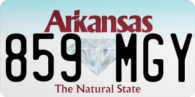 AR license plate 859MGY