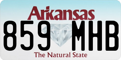 AR license plate 859MHB