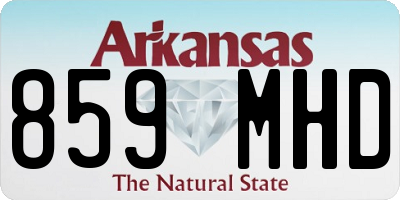 AR license plate 859MHD