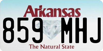 AR license plate 859MHJ