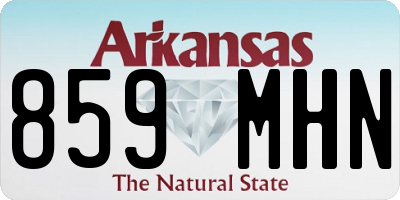 AR license plate 859MHN