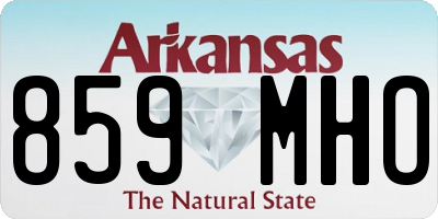 AR license plate 859MHO