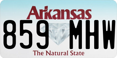 AR license plate 859MHW