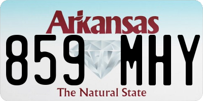 AR license plate 859MHY