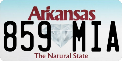 AR license plate 859MIA