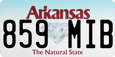 AR license plate 859MIB