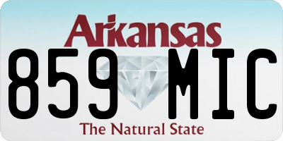 AR license plate 859MIC