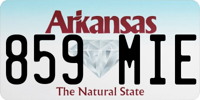 AR license plate 859MIE